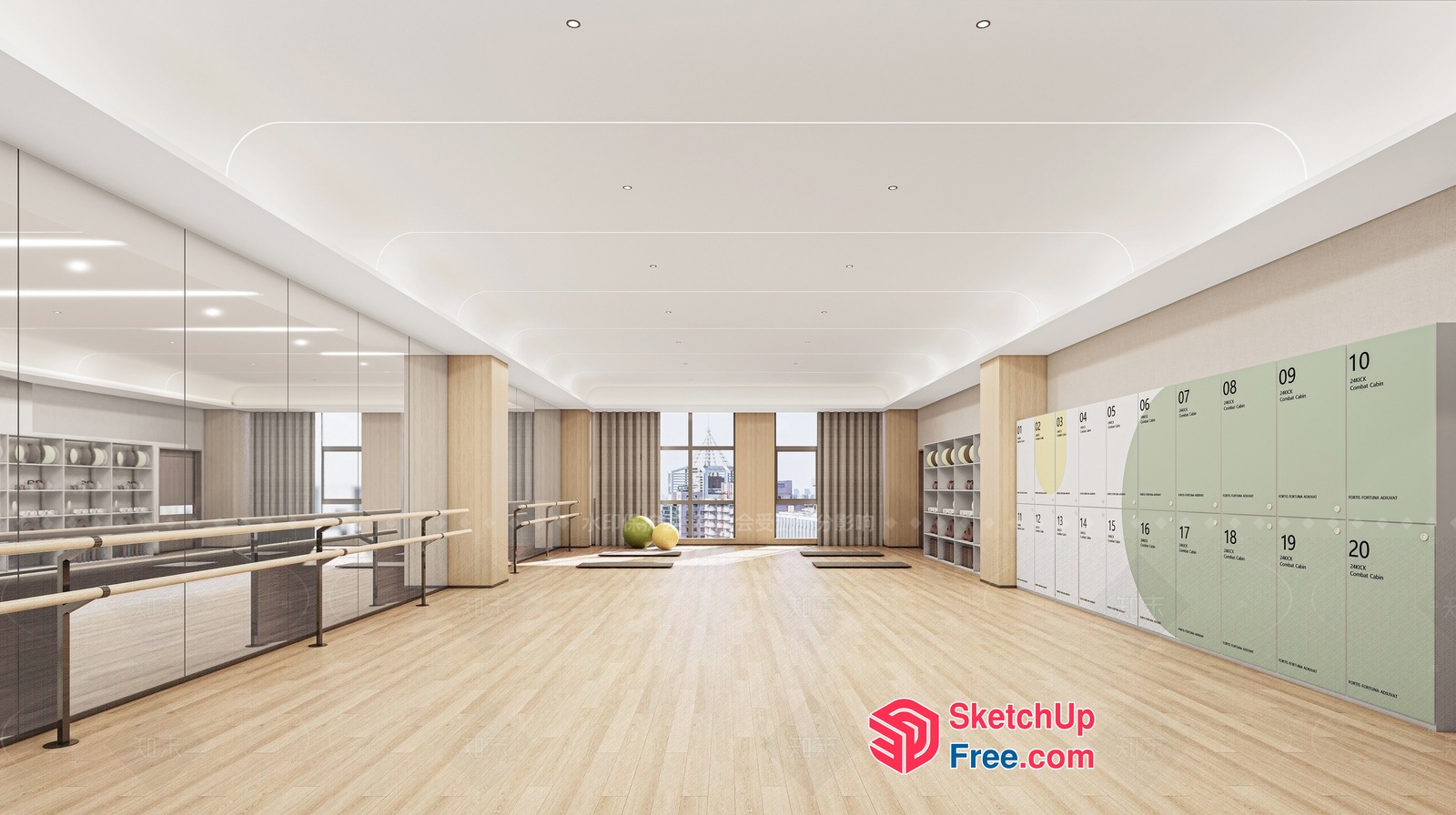 Modern Minimalist Gym Interior 3D SketchUp File