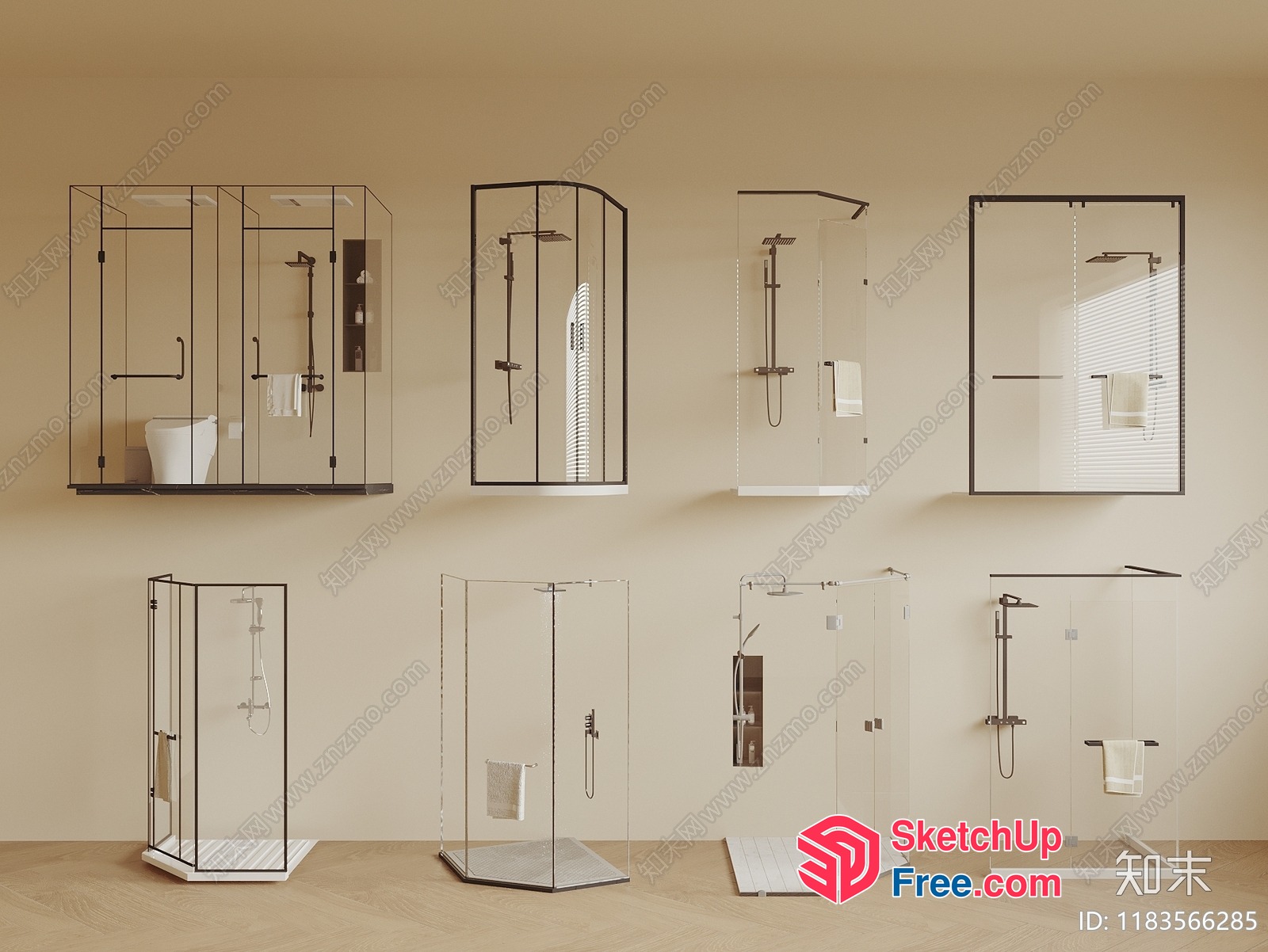 Modern Bathroom Showroom Display 3D SketchUp File