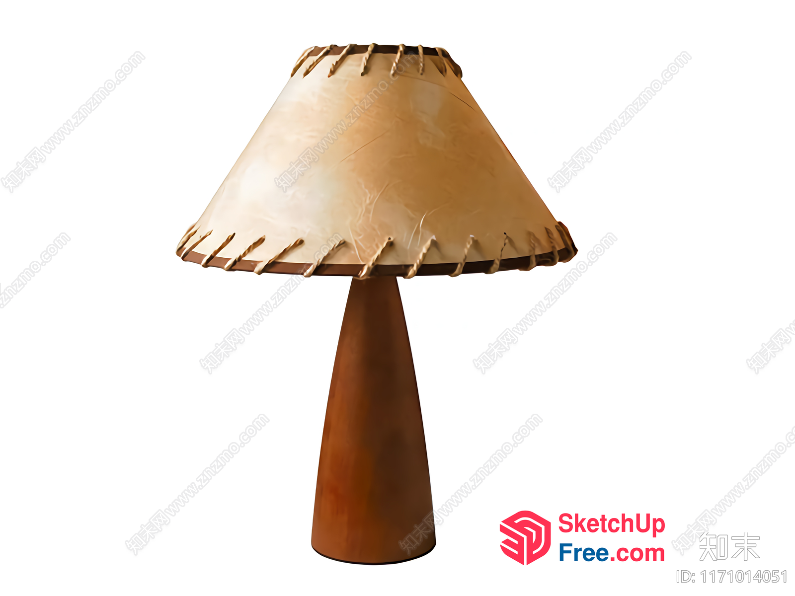 Table Lamp With Unique Shade Design 3D SketchUp File
