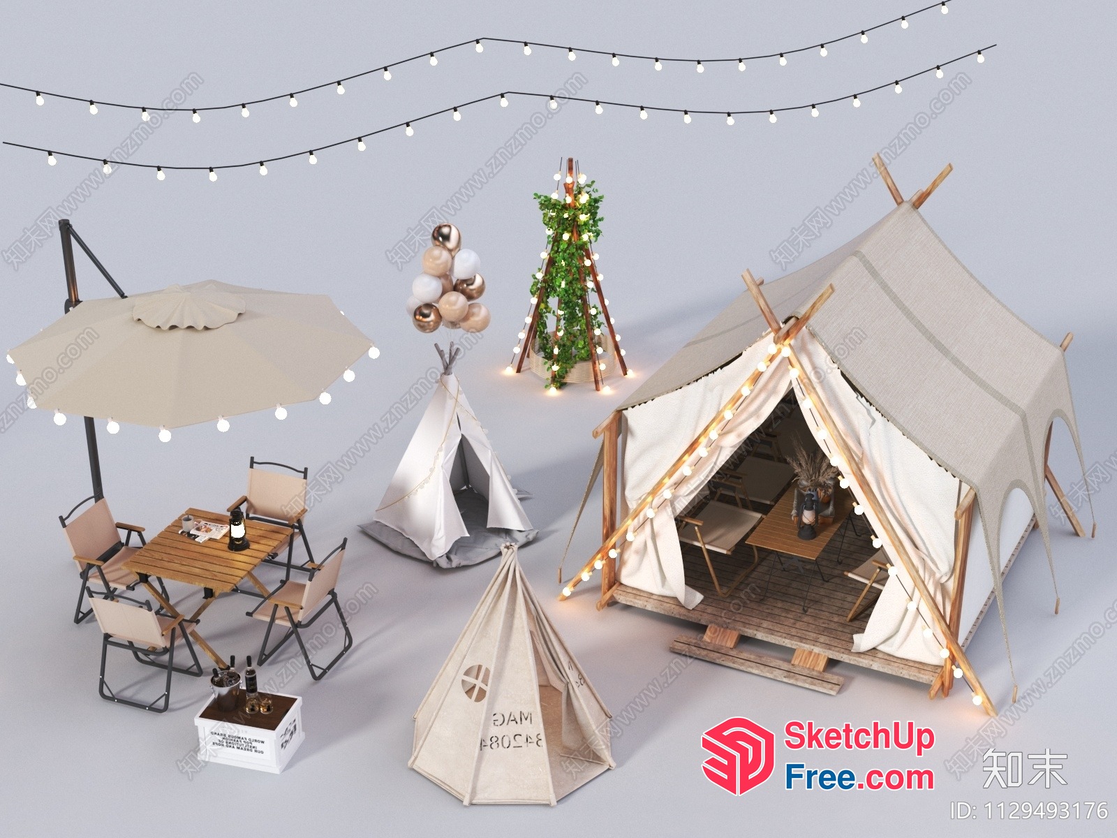 Outdoor Camping Decorative Furniture 3D SketchUp File