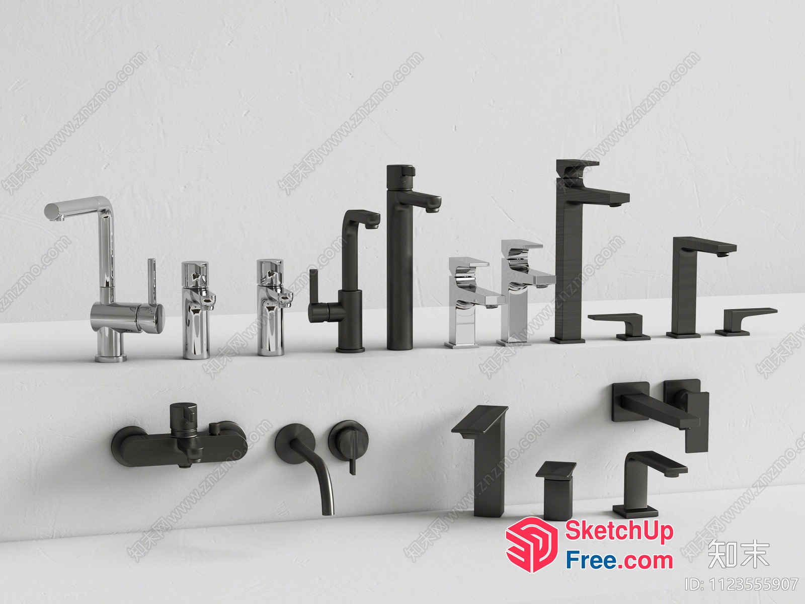 Modern Faucet Collection 3D SketchUp File