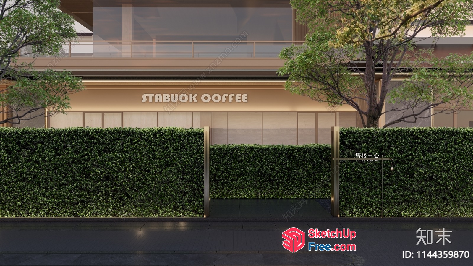 Starbucks Exterior Decor 3D SketchUp File