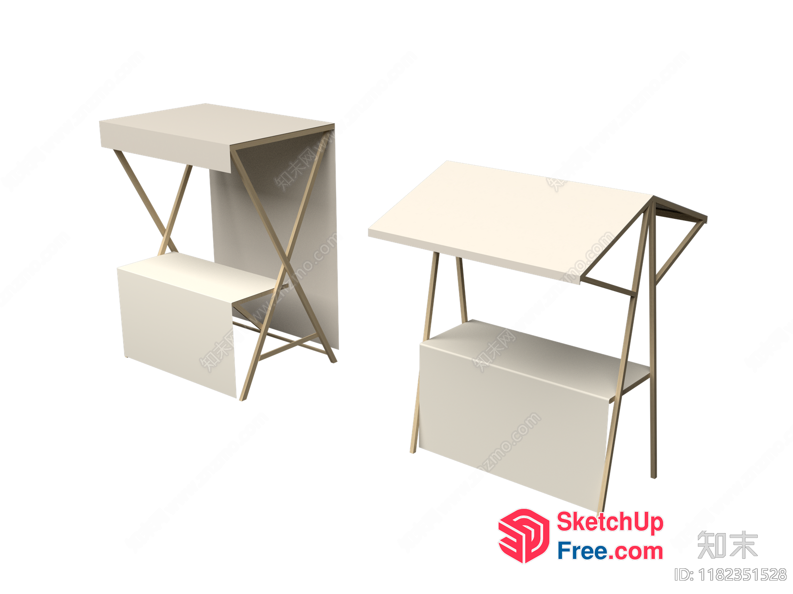 Modern Minimalist White Furniture 3D SketchUp File