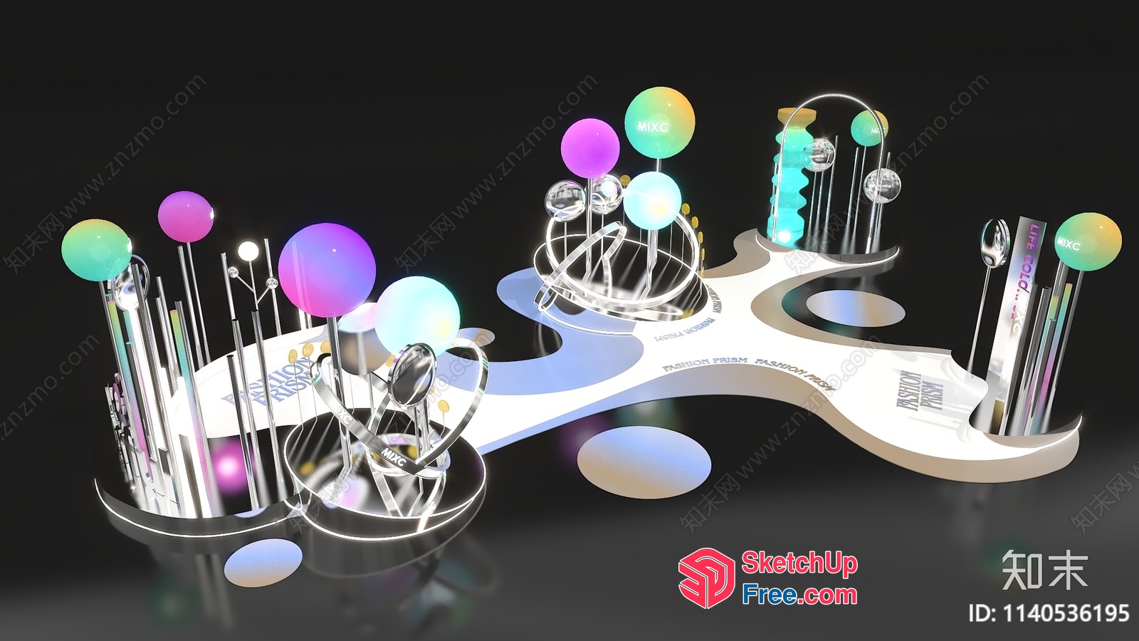 Futuristic Interior Design With Glass And Metal Elements 3D SketchUp File