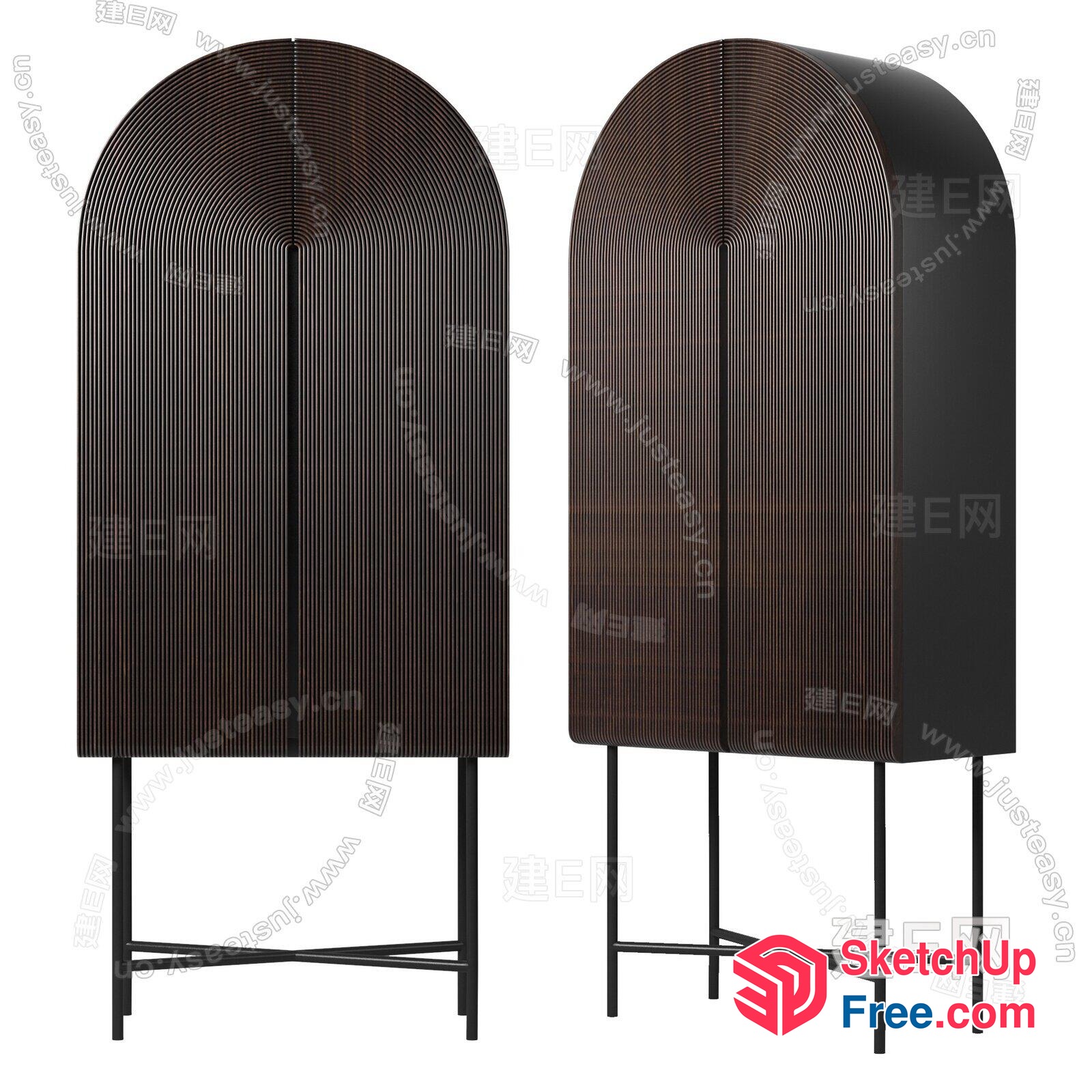 Modern Black Partition Screen 3D SketchUp File