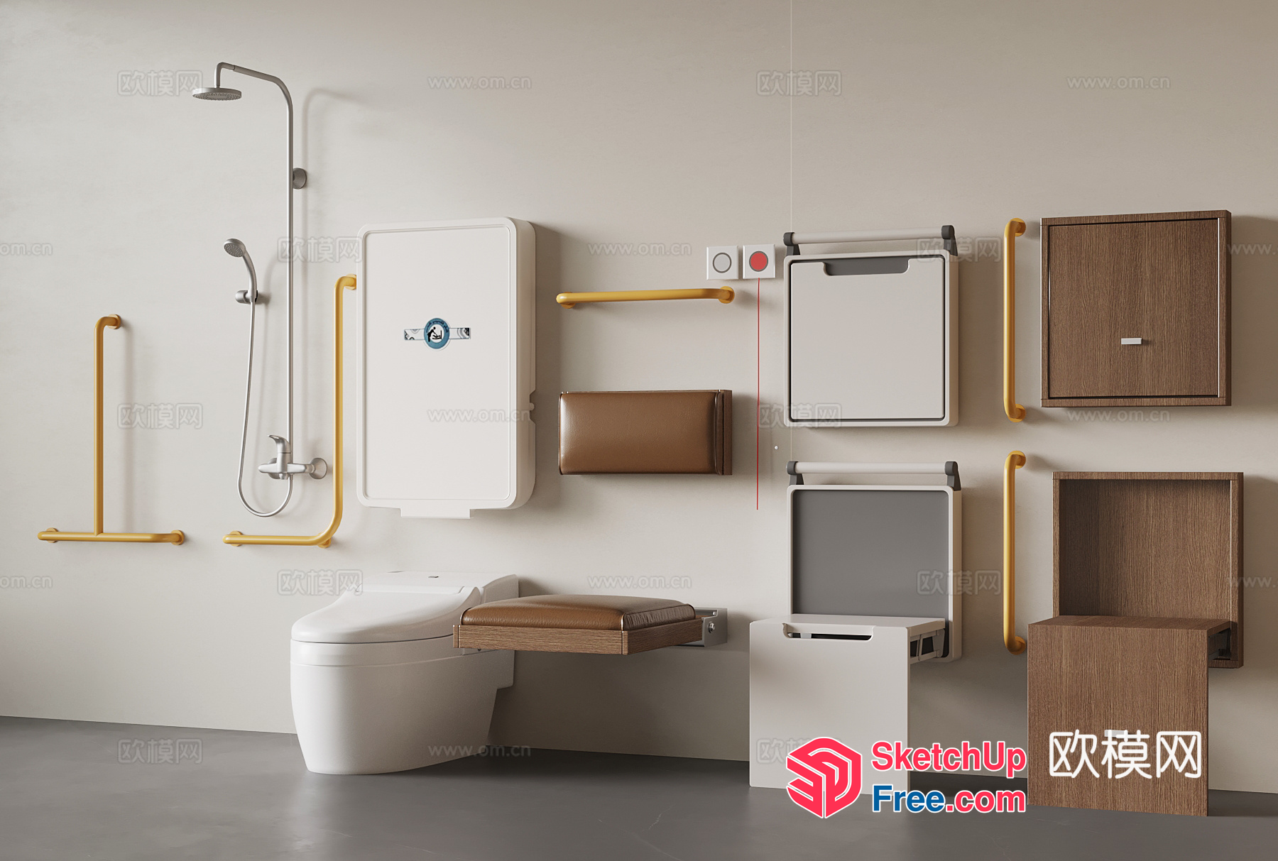 Bathroom Furniture And Accessories Collection 3D SketchUp File