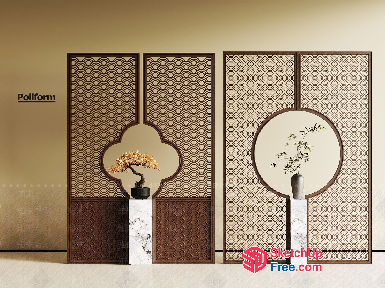 Poliform Partition Screen 3D SketchUp File
