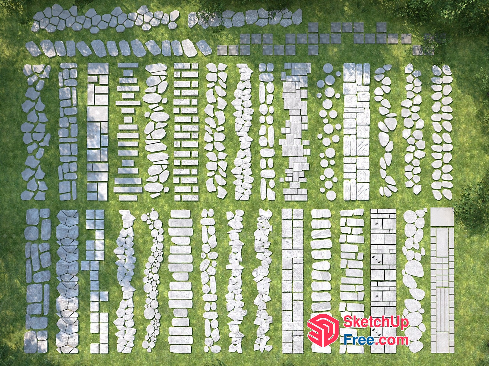 Exterior Decorative Stone Arrangement 3D SketchUp File