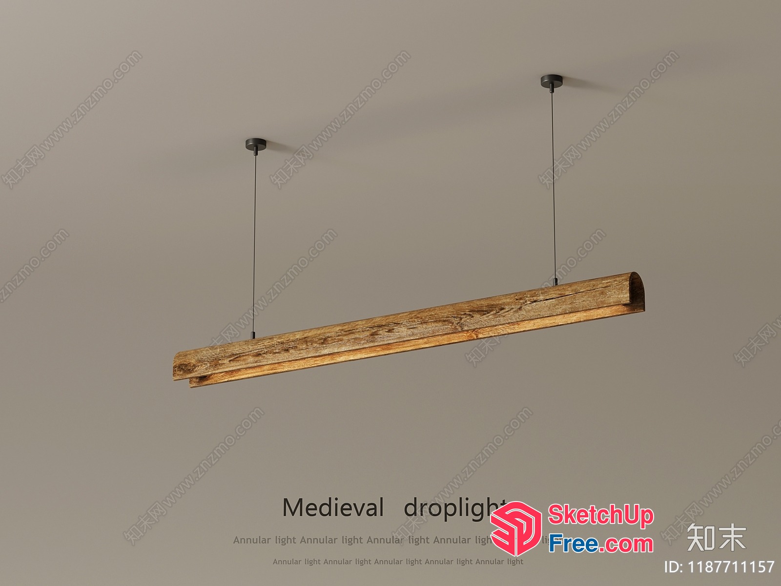 Antique Wooden Light Fixture 3D SketchUp File
