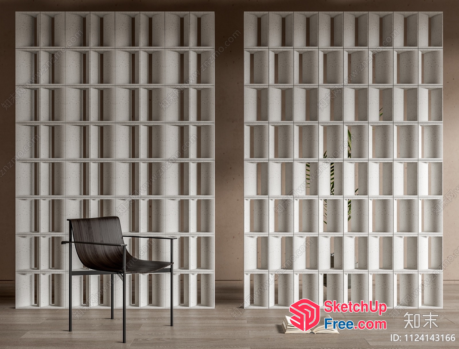 Modern Minimalist Partition Screen 3D SketchUp File