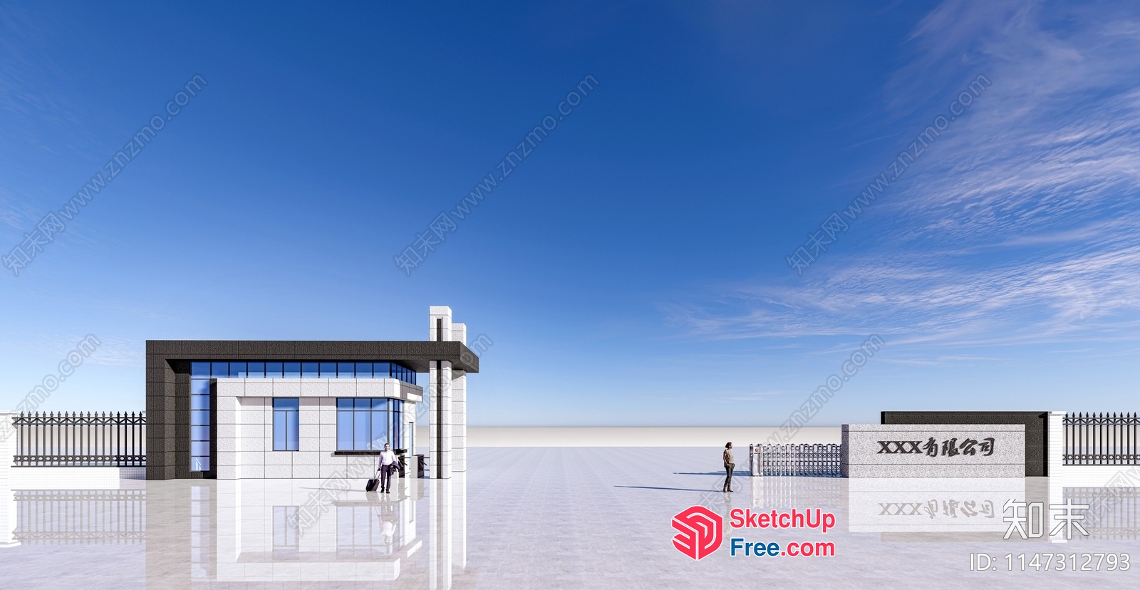 Exterior Commercial Street Cladding 3D SketchUp File