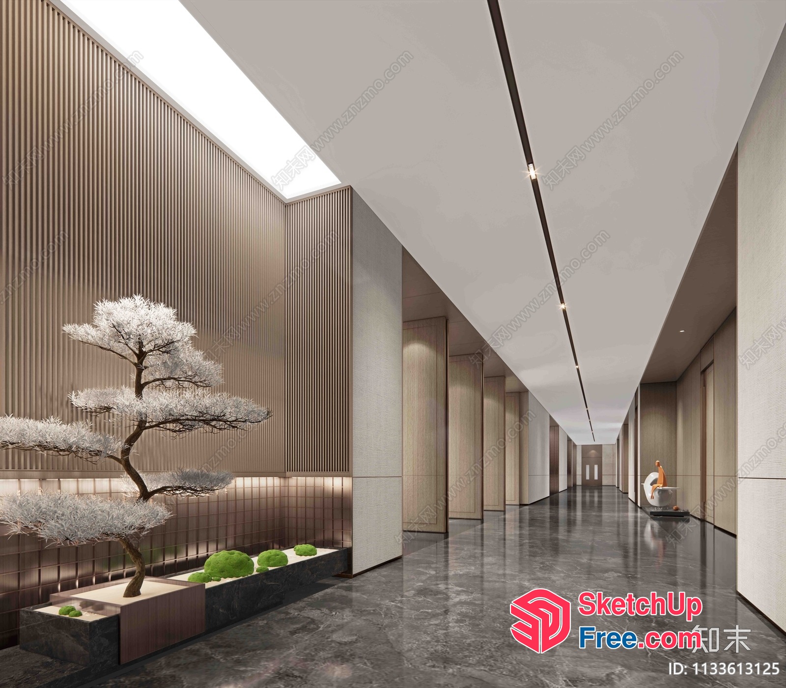 Japanese-Inspired Minimalist Interior 3D SketchUp File