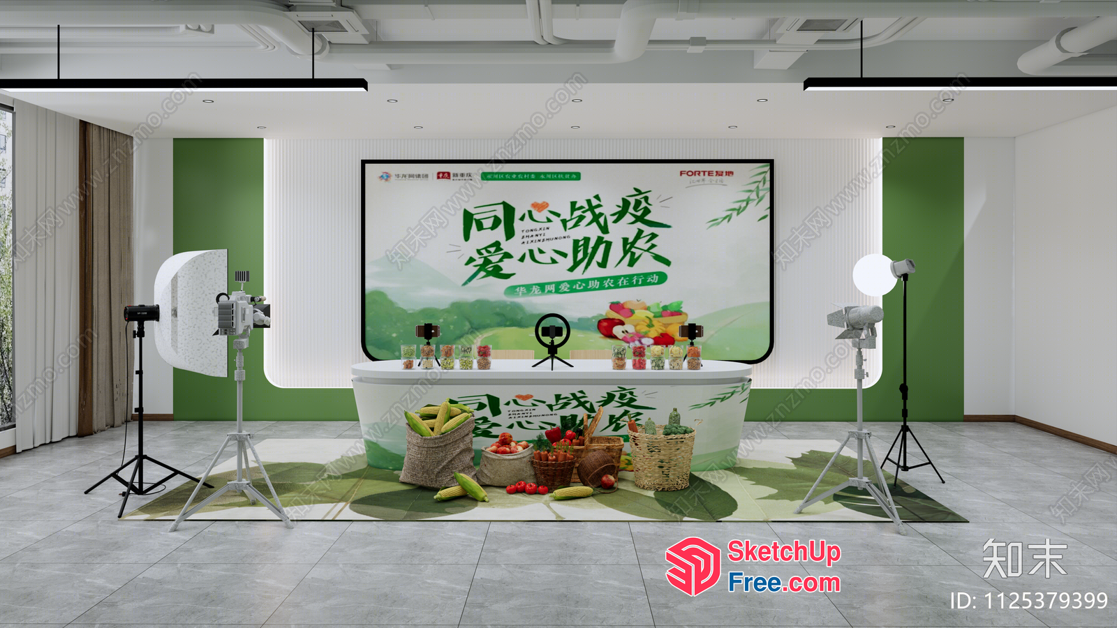 Fruit Display And Photo Studio 3D SketchUp File