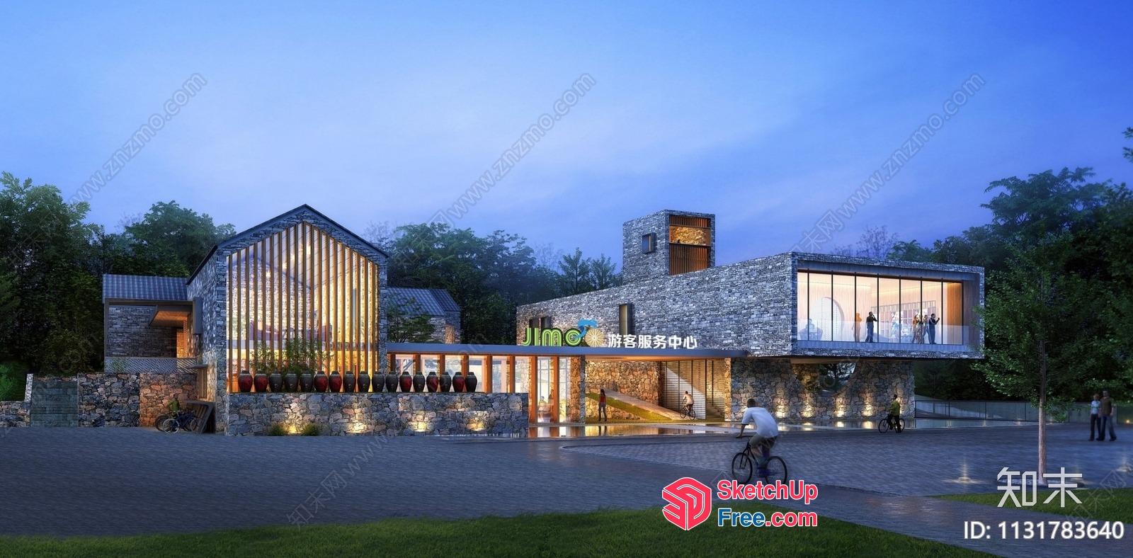 Modern Villa Exterior With Staircase And Balcony 3D SketchUp File