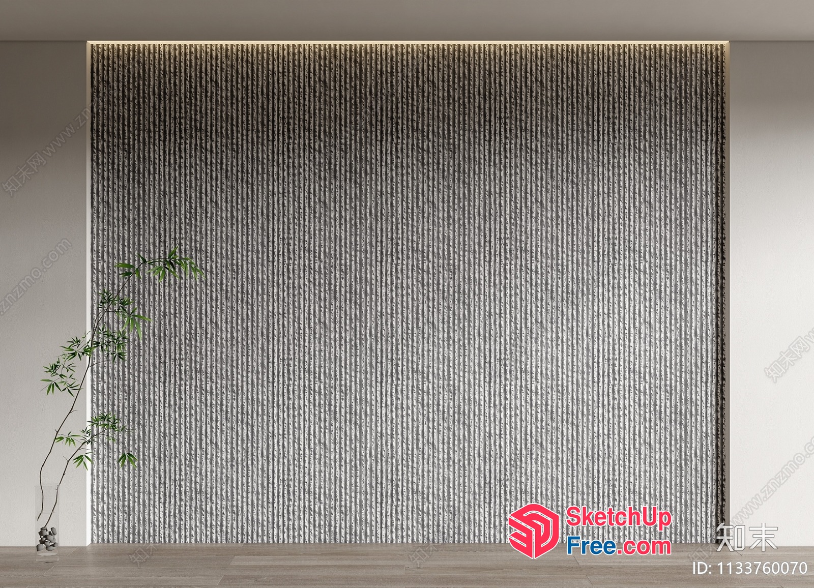 Minimalist Japanese Style Partition Screen 3D SketchUp File