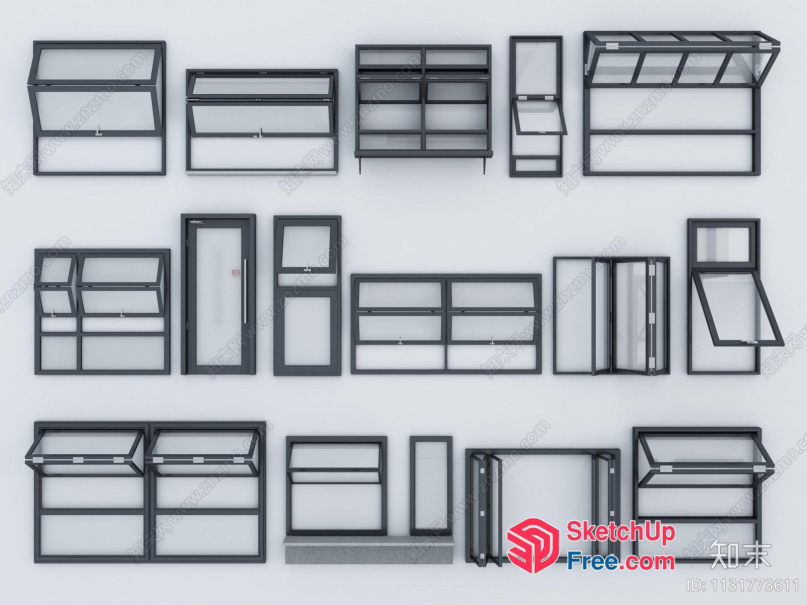 Various Types Of Windows And Doors 3D SketchUp File