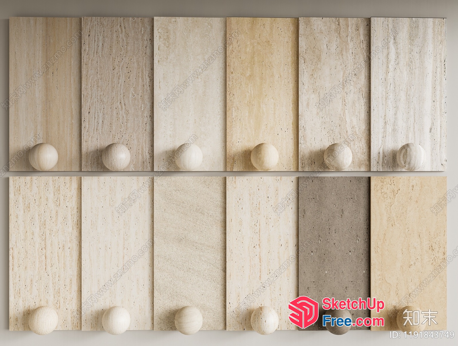 Marble Wall Decor Collection 3D SketchUp File
