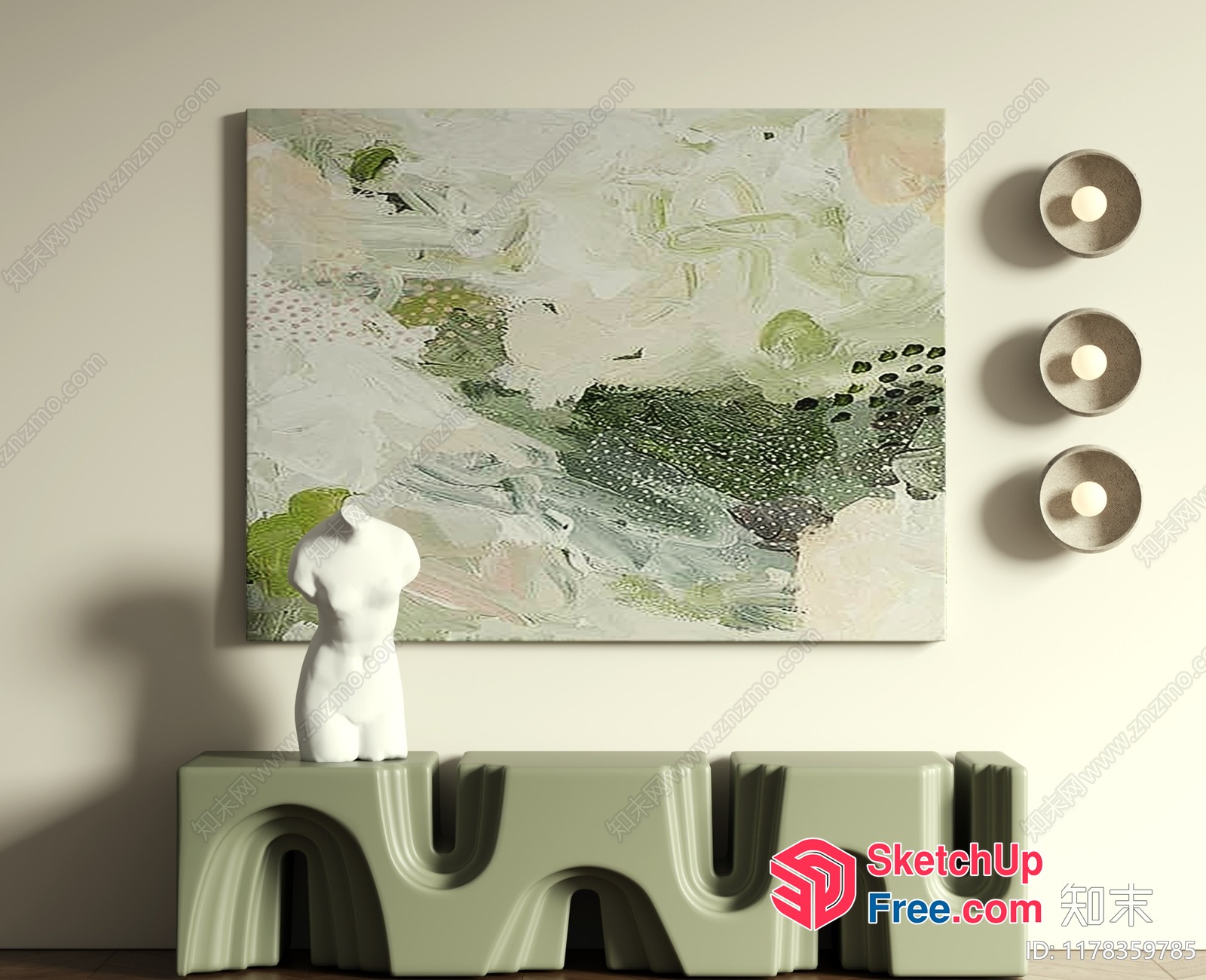 Abstract Artwork And Decorative Furniture 3D SketchUp File