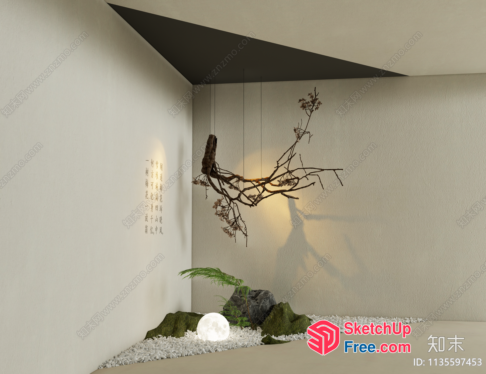 Minimalist Japanese Decor With Wabi-Sabi Style 3D SketchUp File
