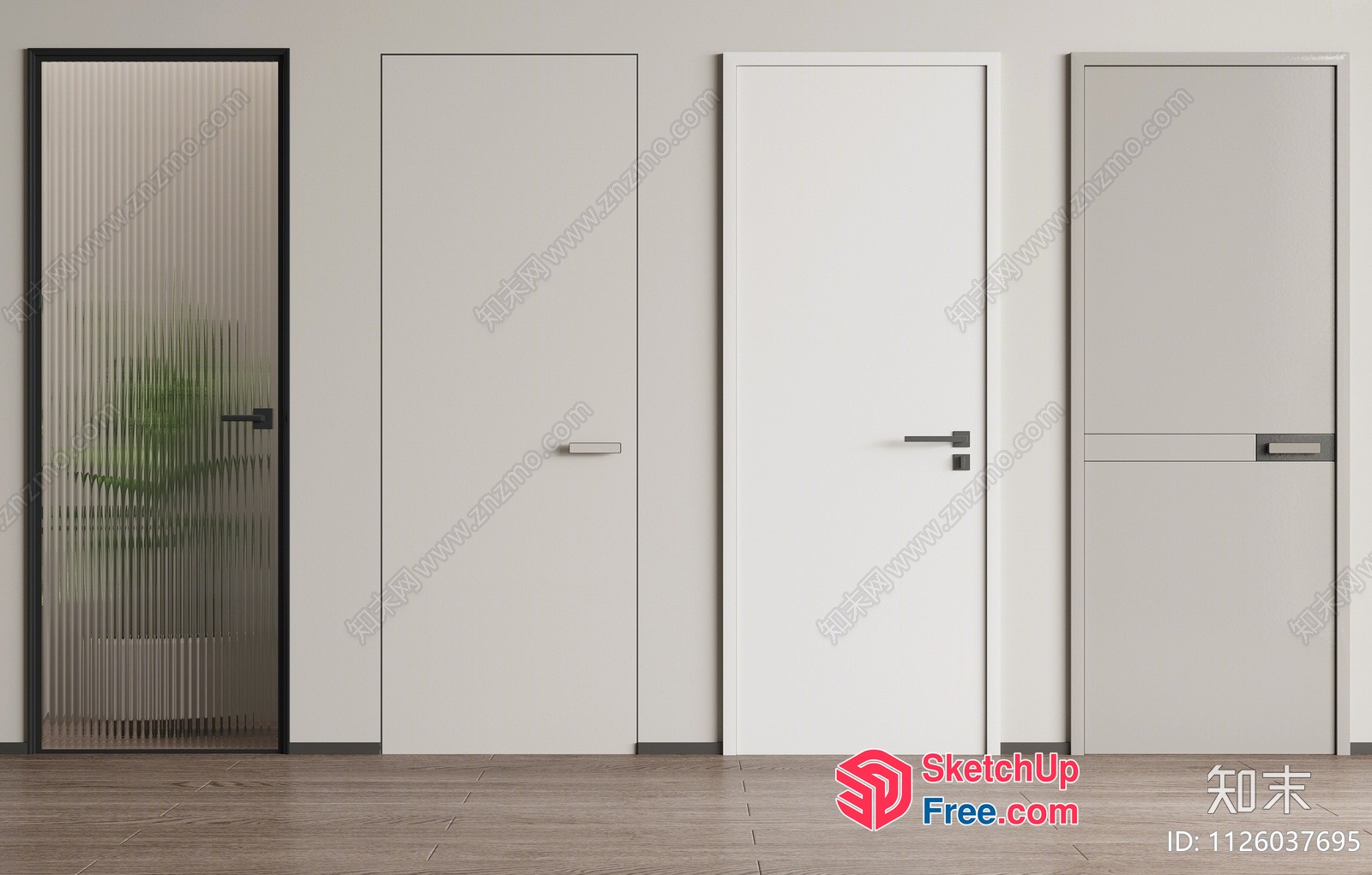 Interior Doors In Various Styles 3D SketchUp File