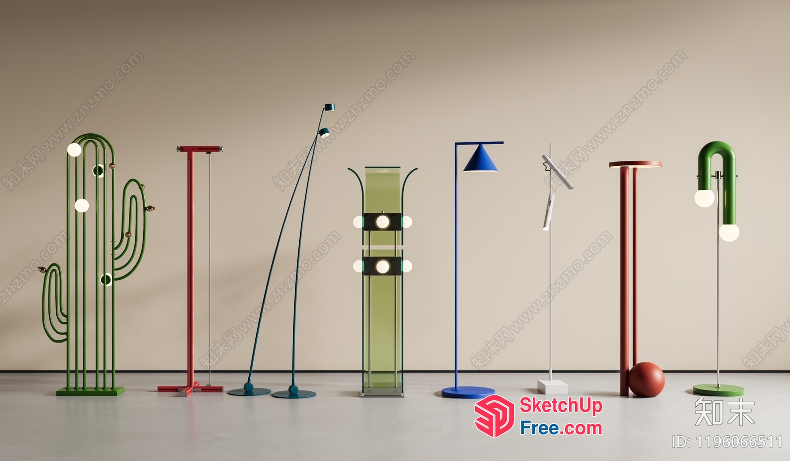 Unique Modern Floor Lamps 3D SketchUp File