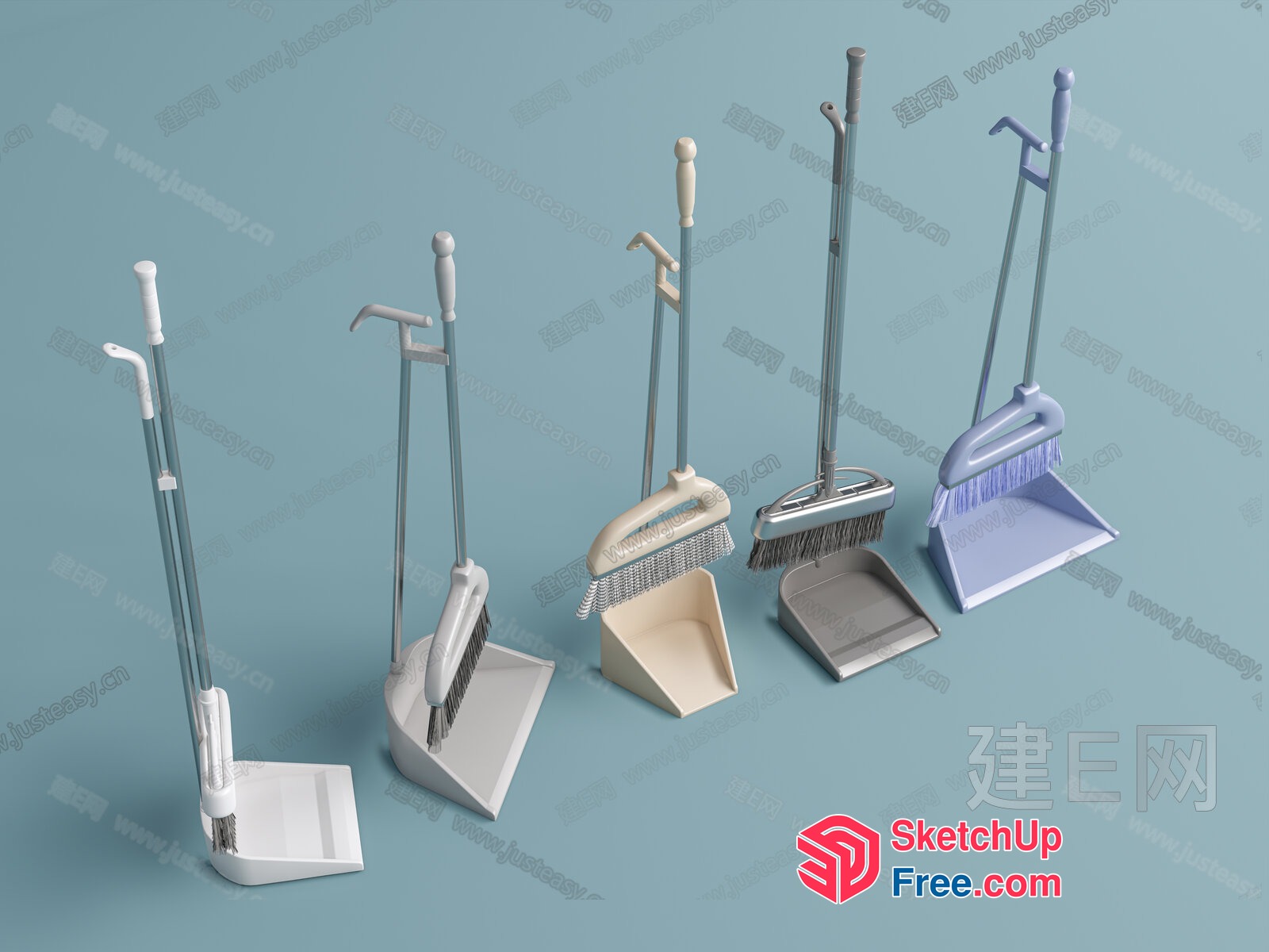 Dustpan And Brush Set For Efficient Cleaning 3D SketchUp File