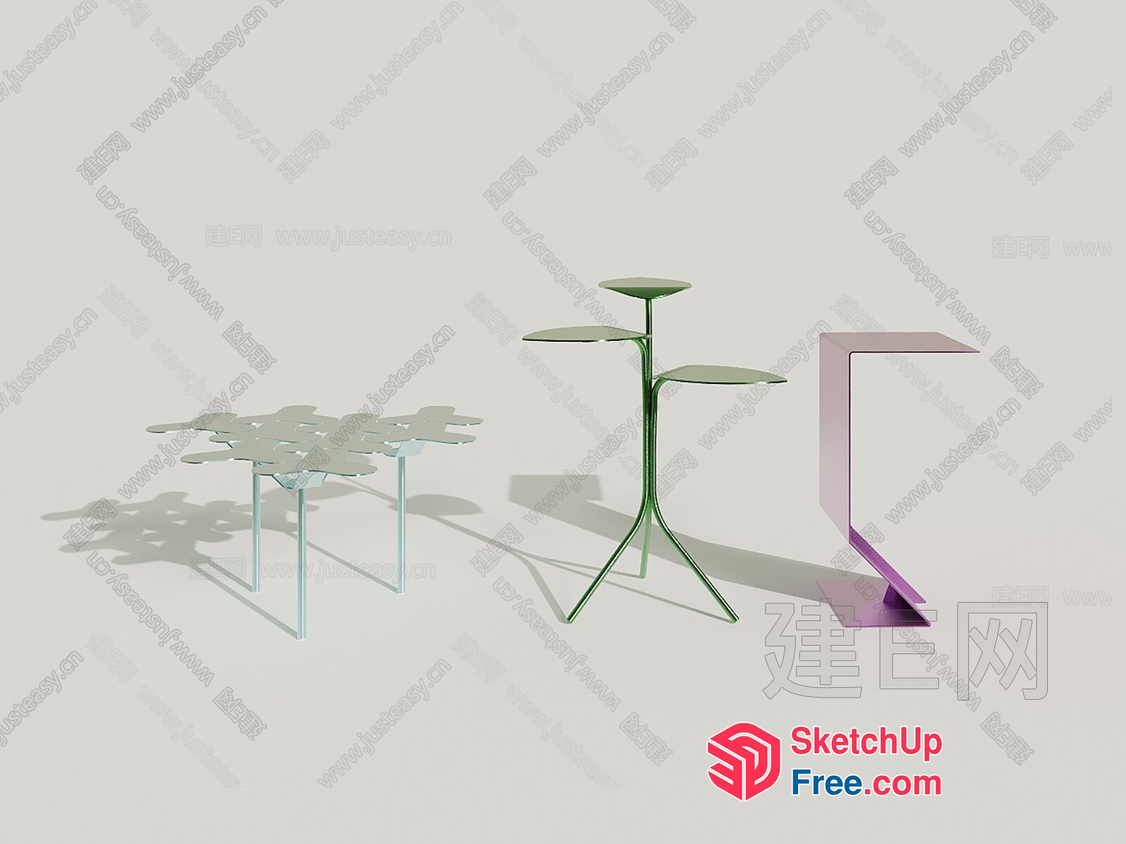Modern Minimalist Furniture Pieces 3D SketchUp File