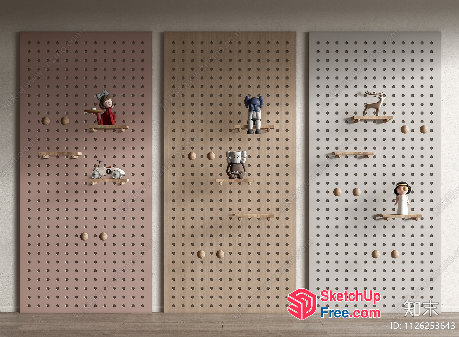 Modern Minimalist Toy Storage Shelving 3D SketchUp File