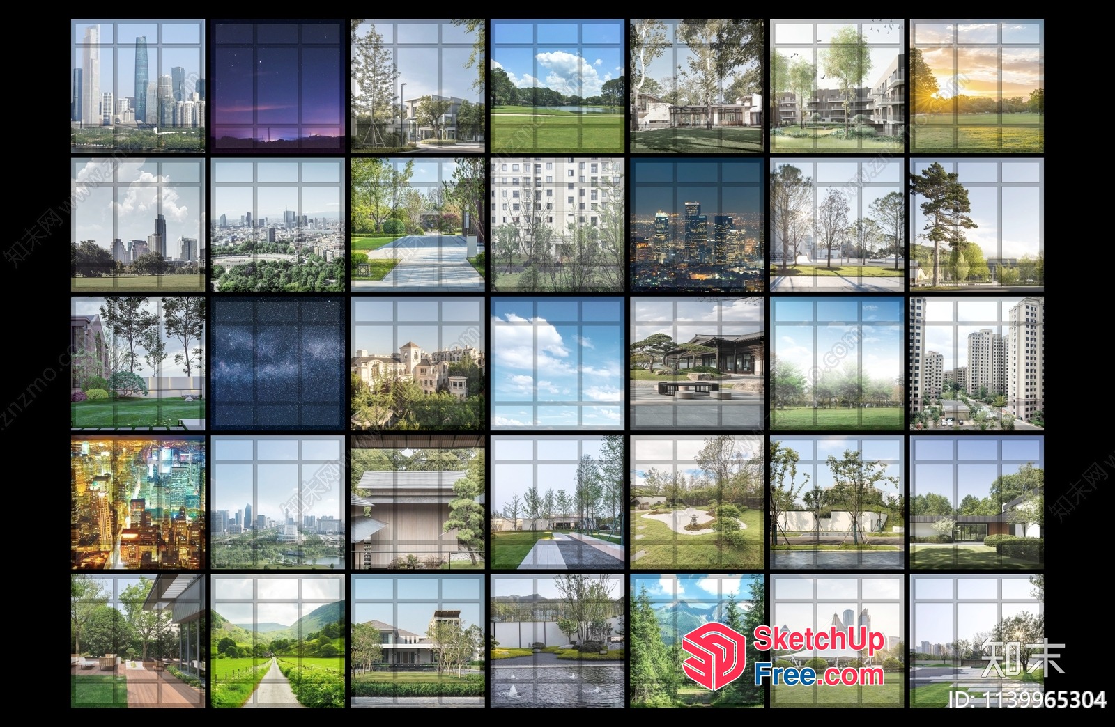 Exterior Views Of Various Buildings And Landscapes 3D SketchUp File