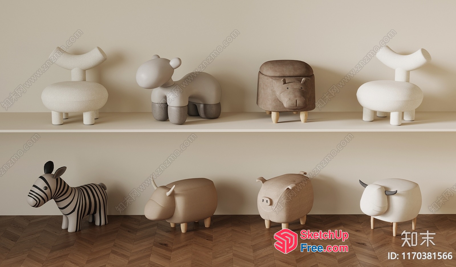 Animal-Shaped Furniture Collection 3D SketchUp File