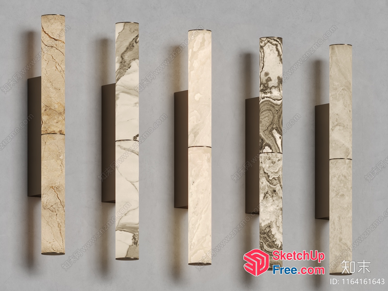 Elegant Marble And Metal Wall Decor 3D SketchUp File