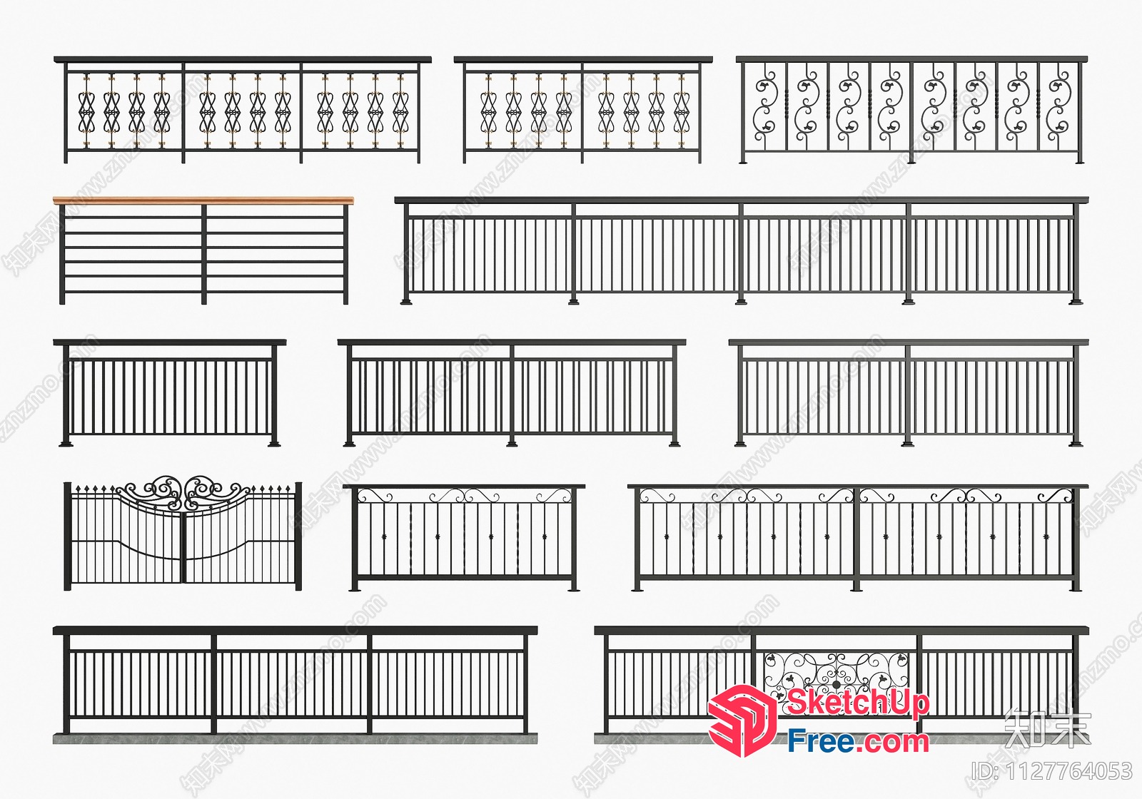 Railing Designs Collection 3D SketchUp File