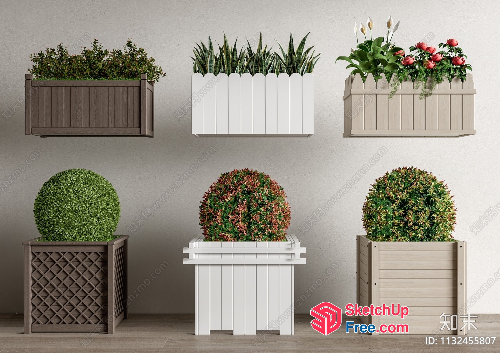 Elegant Indoor Planters 3D SketchUp File