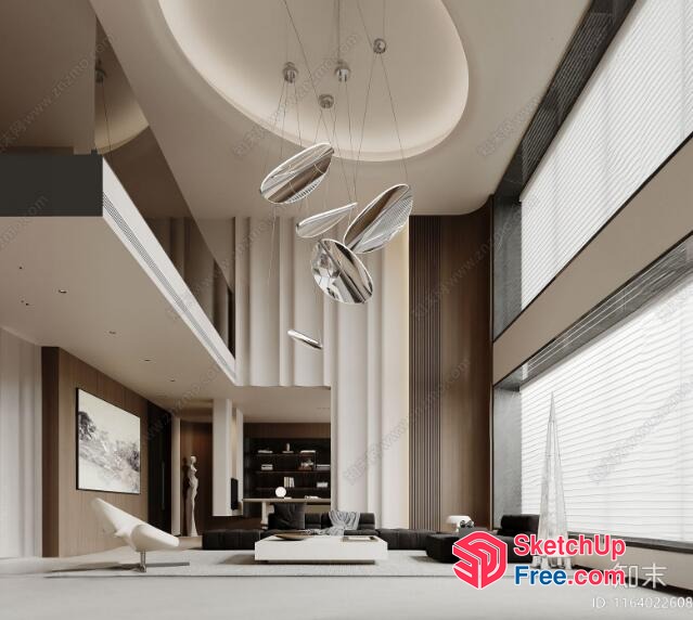 Modern Minimalist Interior Design With Sleek Lines And Neutral Color Scheme 3D SketchUp File