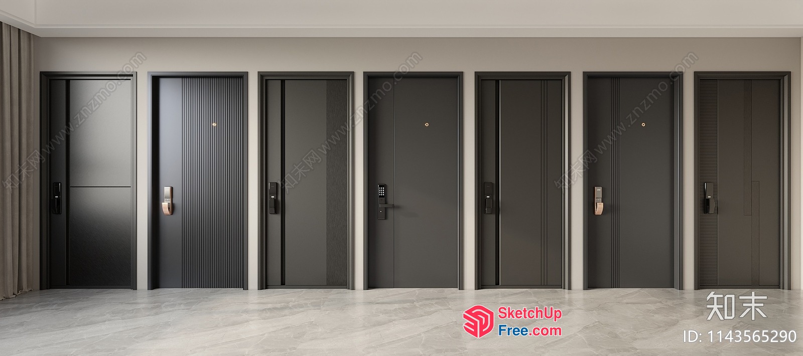 Modern Elevator Doors With Various Designs And Features 3D SketchUp File