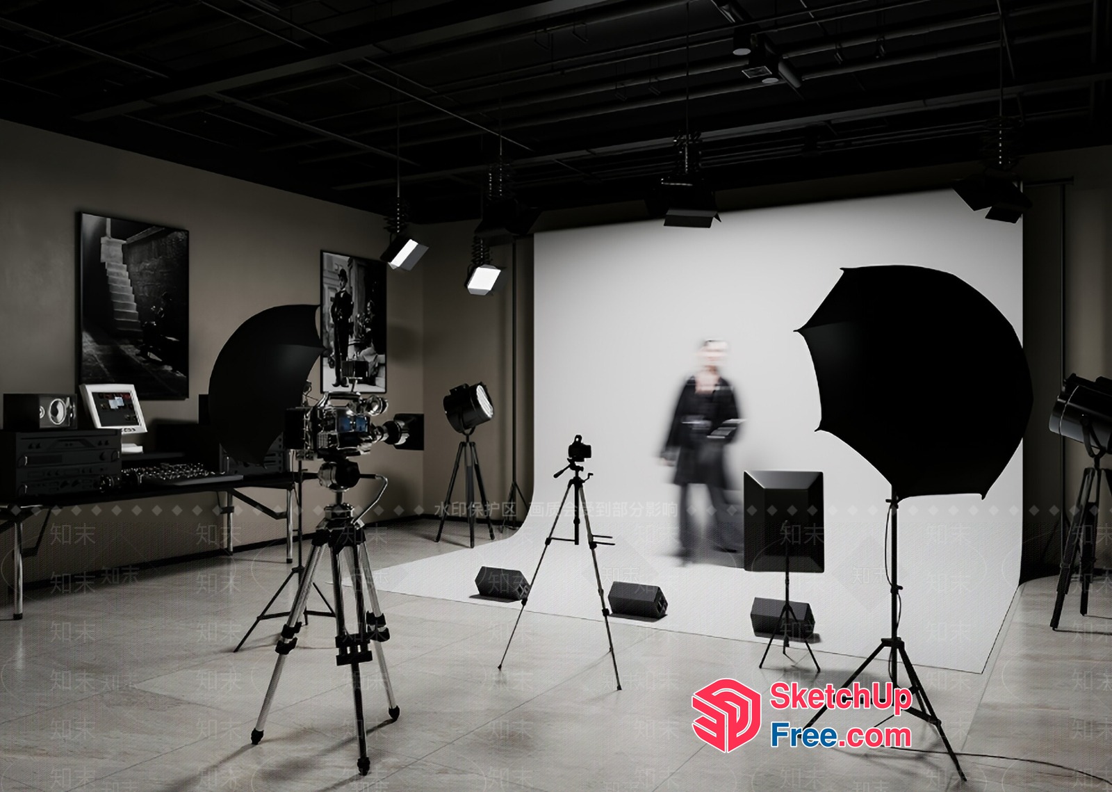 Modern Photography Studio 3D SketchUp File