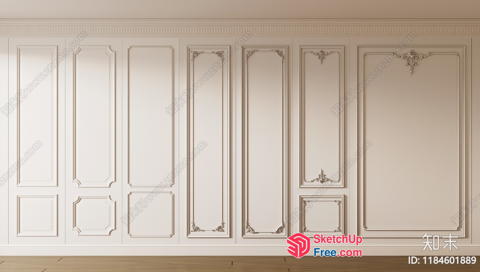 Elegant Classic European Style Wall Decor 3D SketchUp File