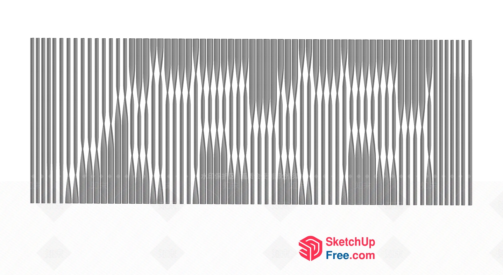 Grey And White Patterned Wall 3D SketchUp File Grey And White Patterned Wall 3D SketchUp File