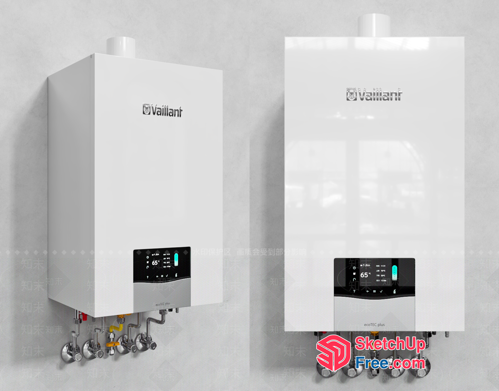 Vaillant Gas Water Heater Units 3D SketchUp File