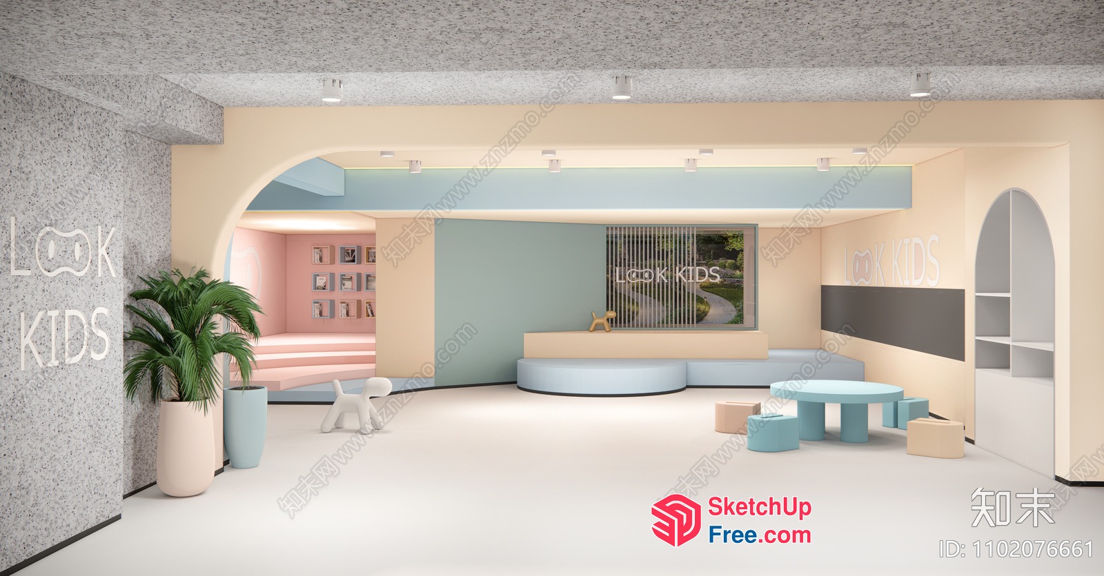 Modern And Colorful Kids' Playroom 3D SketchUp File
