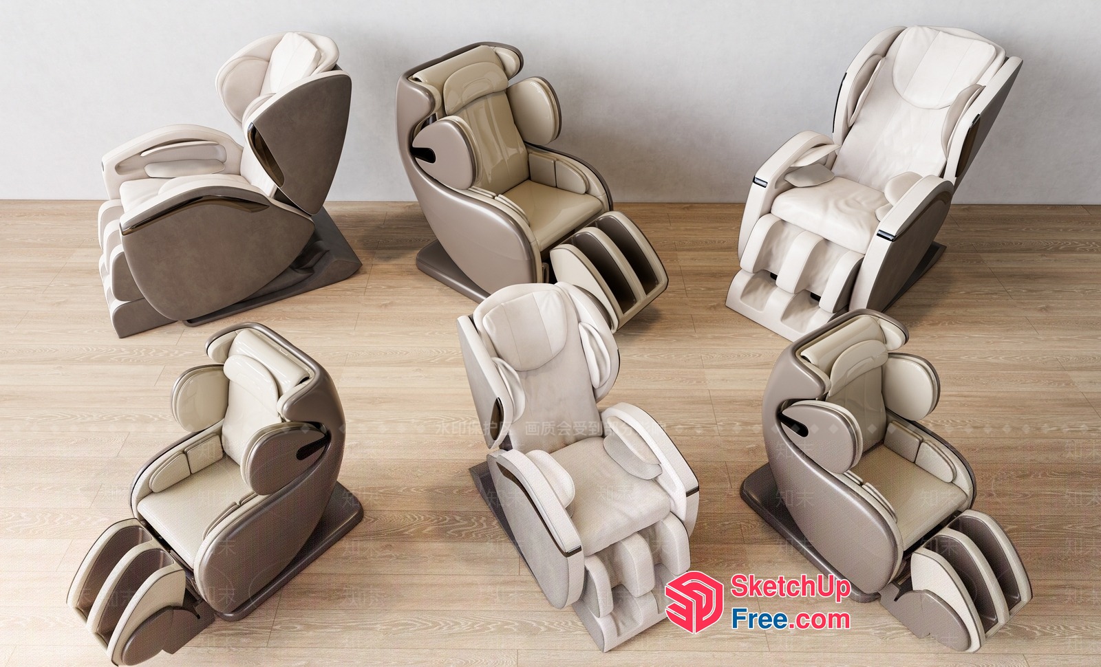Modern Luxury Massage Chairs Collection 3D SketchUp File