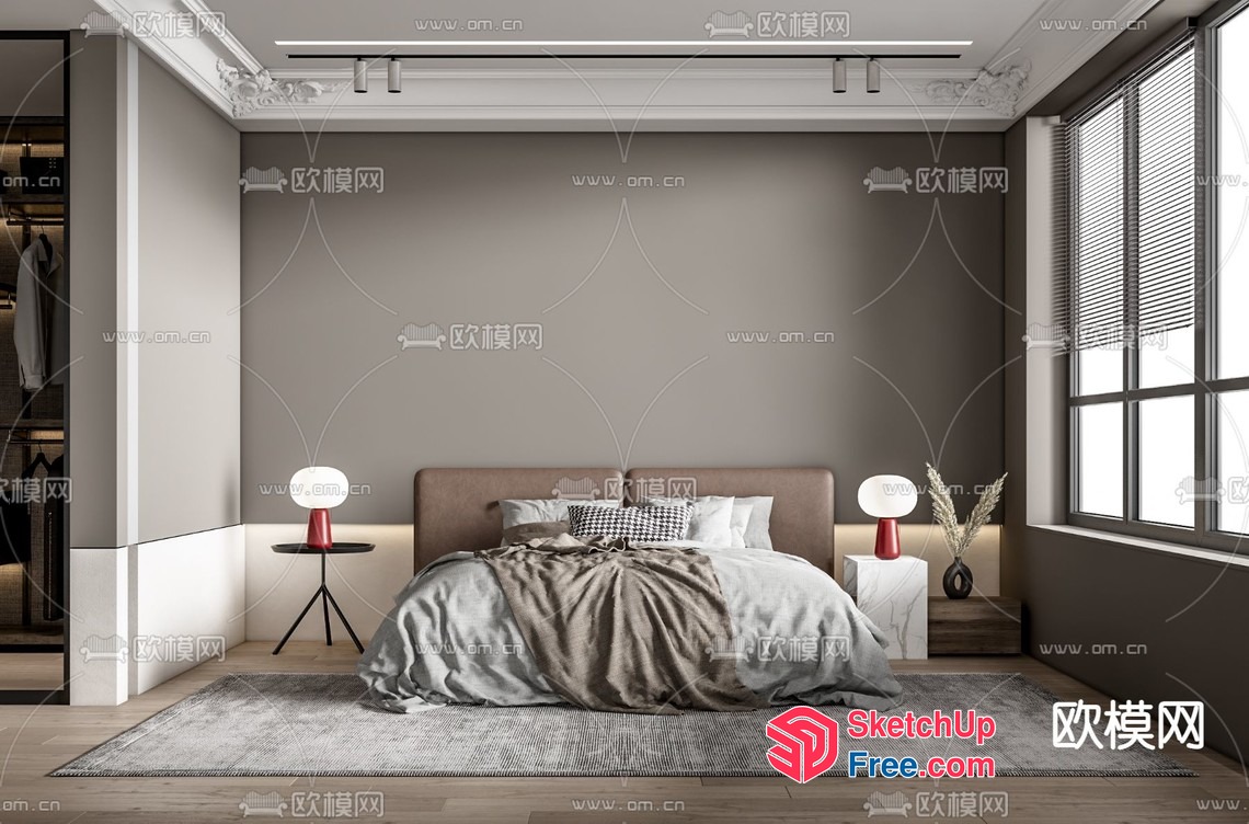 Modern And Elegant Bedroom Design 3D SketchUp File