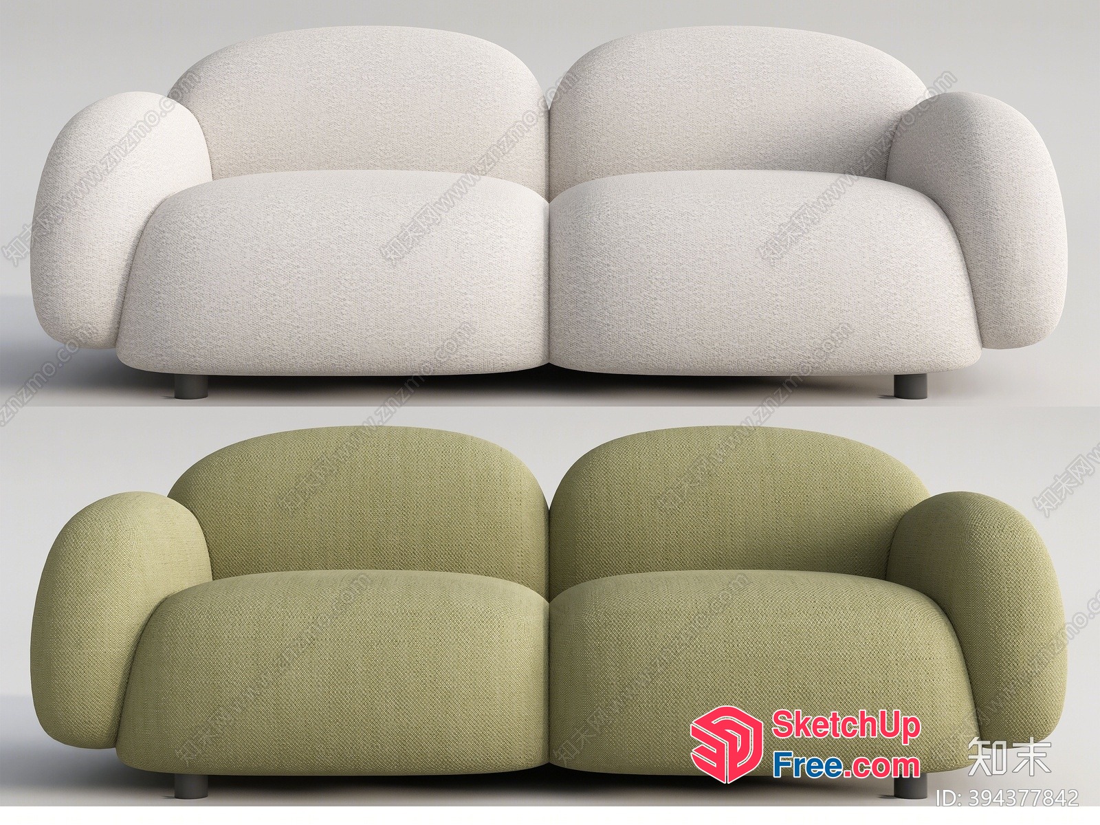 Modern Minimalist Sofa Set 3D SketchUp File