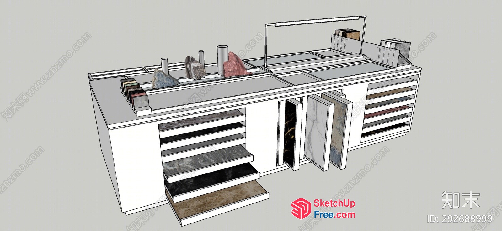 3D Model Of A Modern Interior Space With Various Furniture And Decor 3D SketchUp File