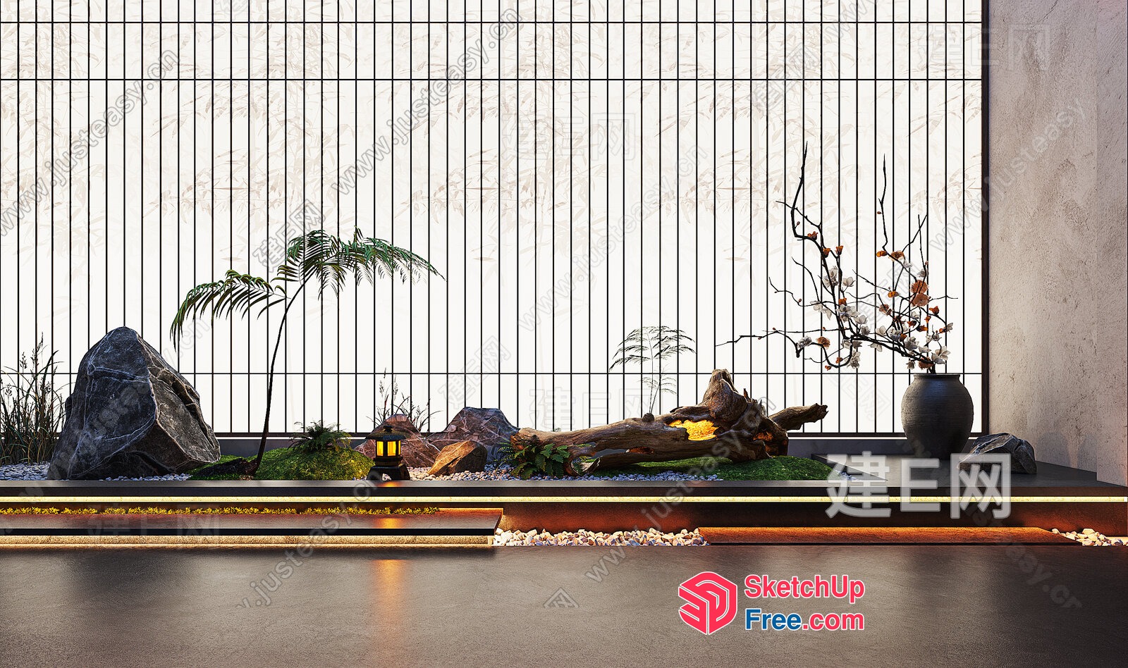 Japanese-Inspired Garden Decor 3D SketchUp File