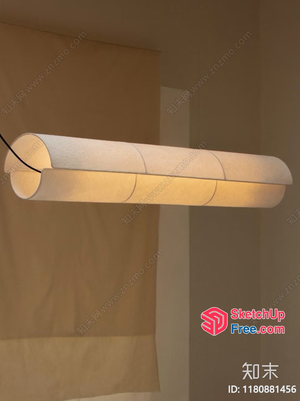 Hanging Light Fixture With A Unique Design 3D SketchUp File