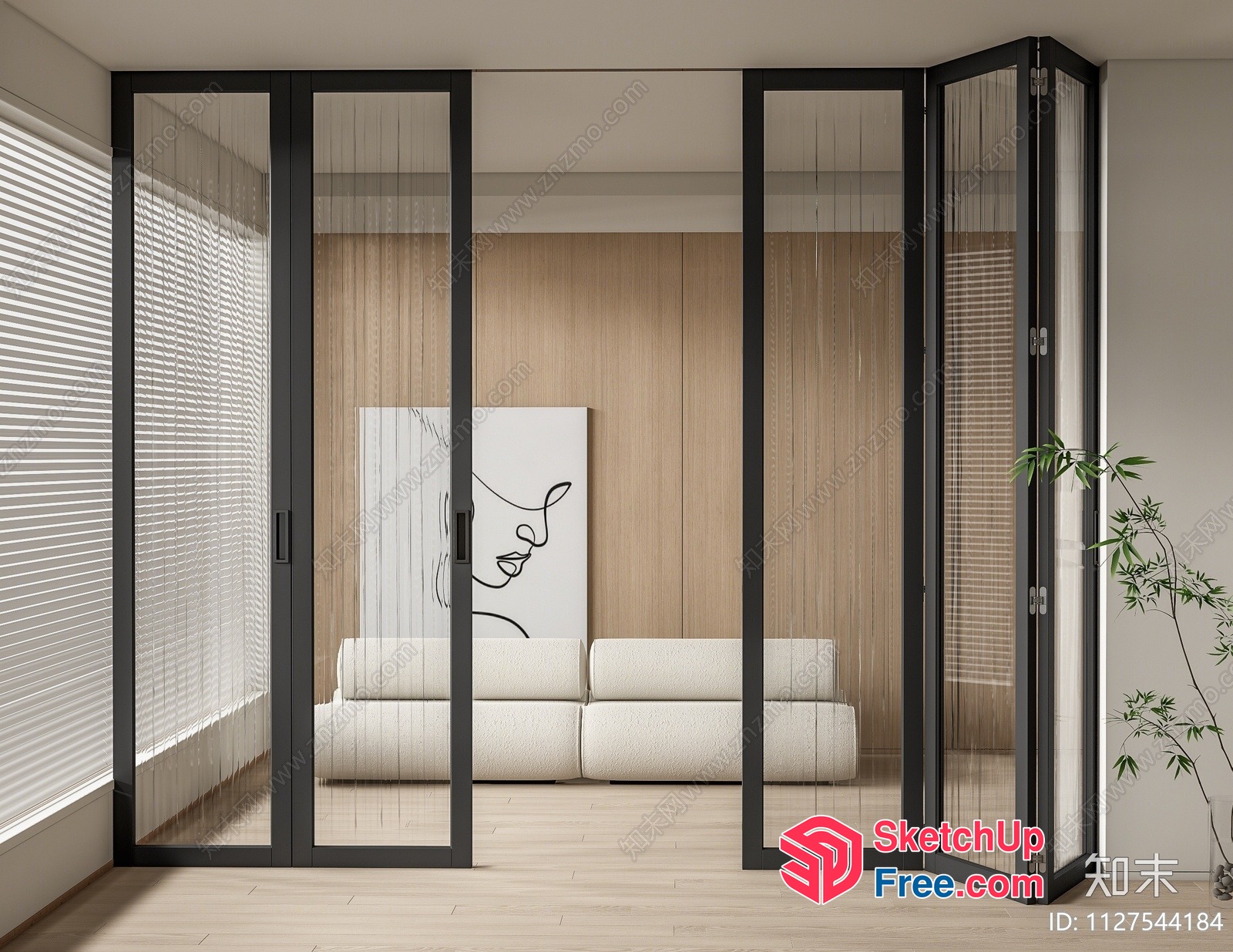 Elegant Minimalist Interior Space 3D SketchUp File