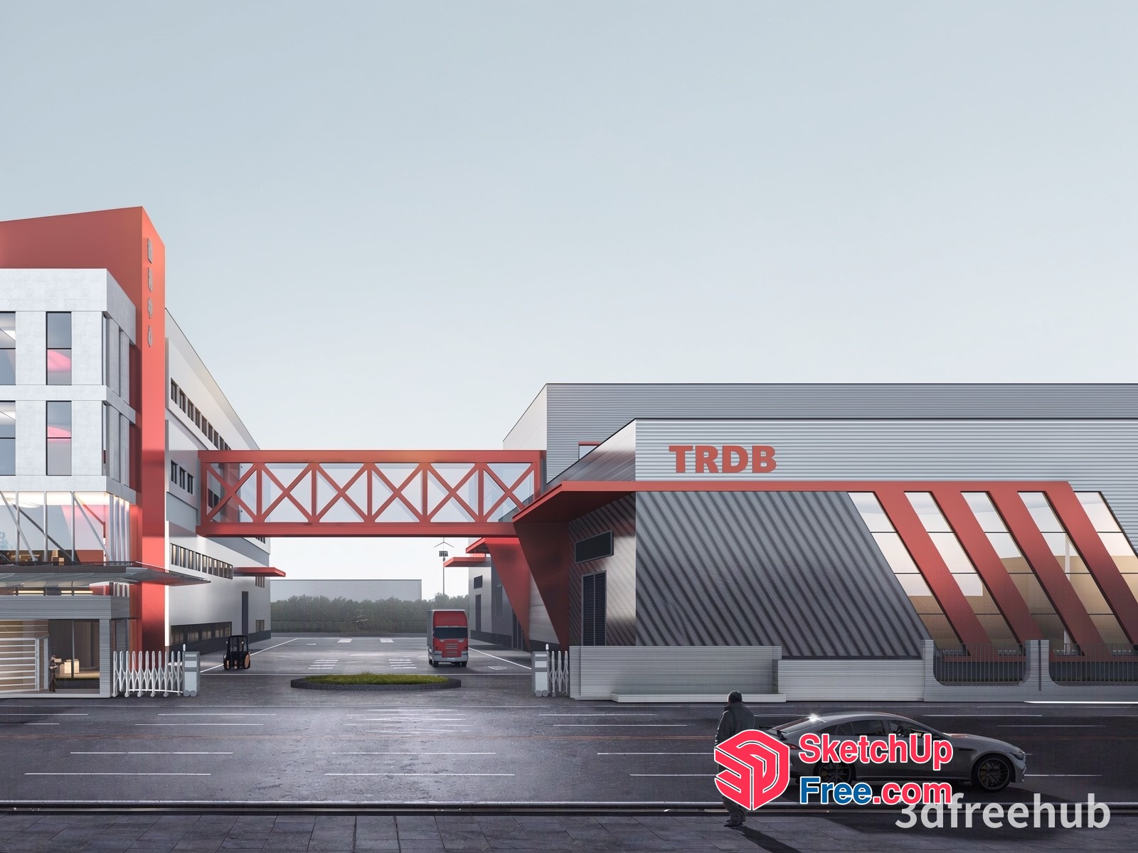 Exterior Commercial Street Cladding 3D SketchUp File