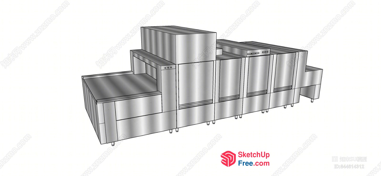 Stainless Steel Staircase And Countertop Design 3D SketchUp File