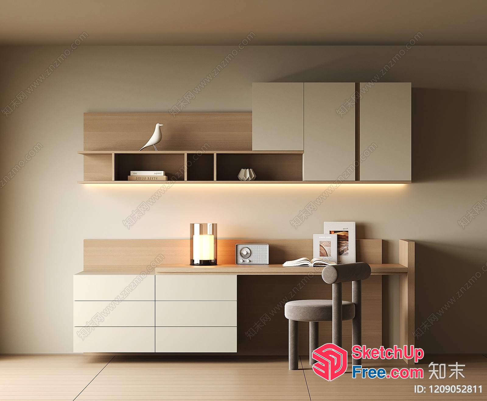 Minimalist Modern Living Room Furniture Collection 3D SketchUp File